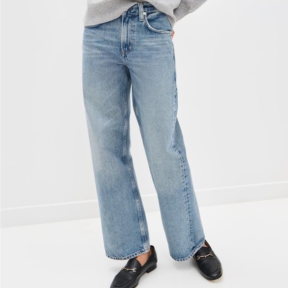 Citizens Of Humanity Light Blue Wide Leg Jeans - Lindz Low Rise - Picture 4 of 4